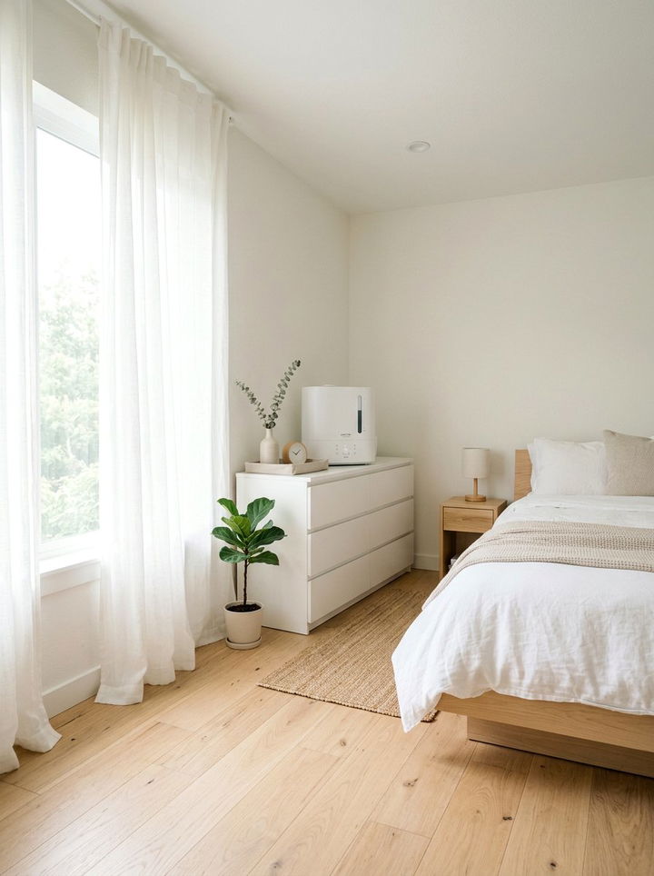 Minimalist White Humidifier - 30 bedroom humidifiers