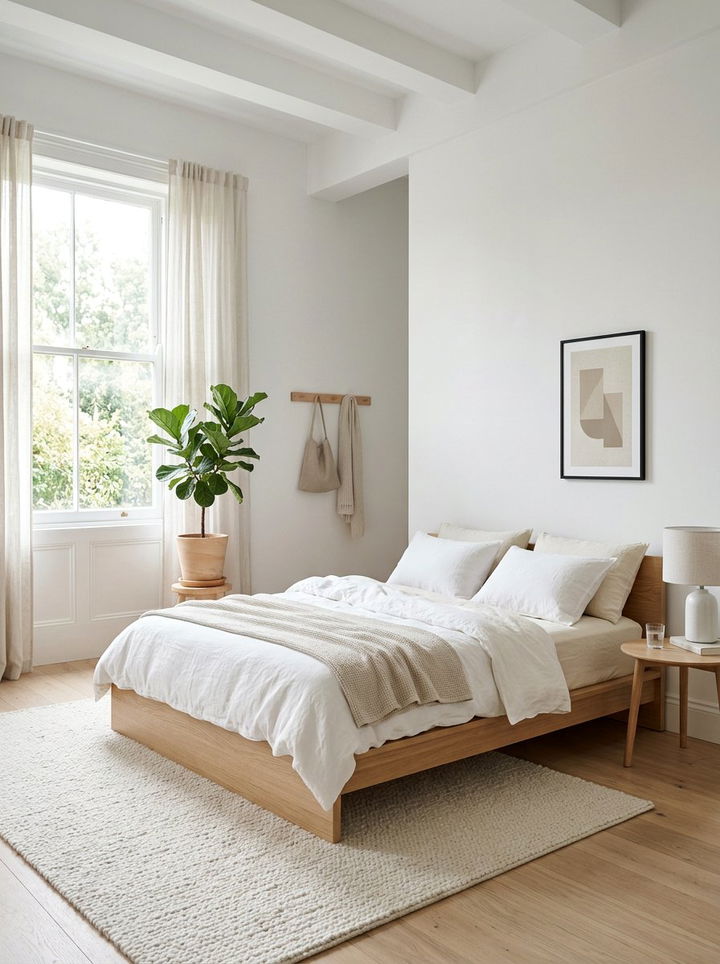 Minimalist White Room - 30 boutique hotel bedroom ideas