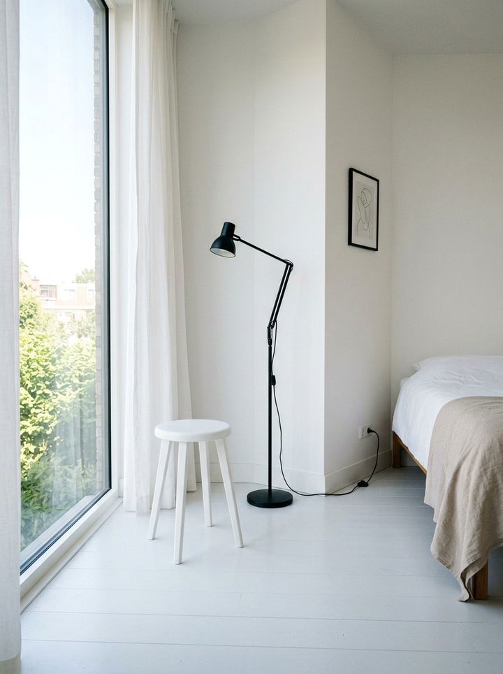 Minimalist White Stool - 30 bedroom stools