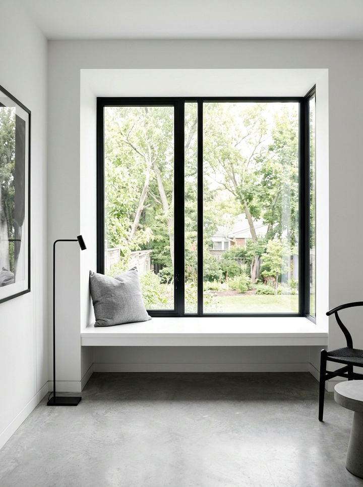 Minimalist Window Seat - 30 bedroom window seat ideas