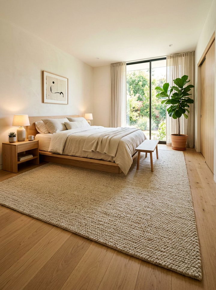 Minimalist Wool Rug - 30 bedroom wool rugs