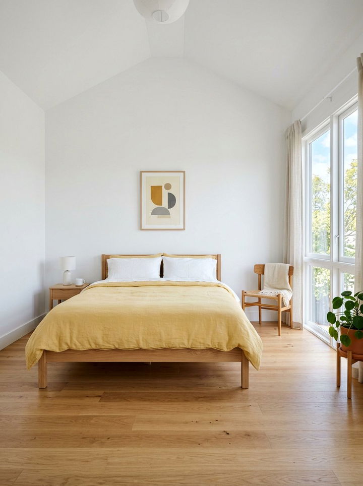 Minimalist Yellow Bedroom - 30 yellow bedroom ideas