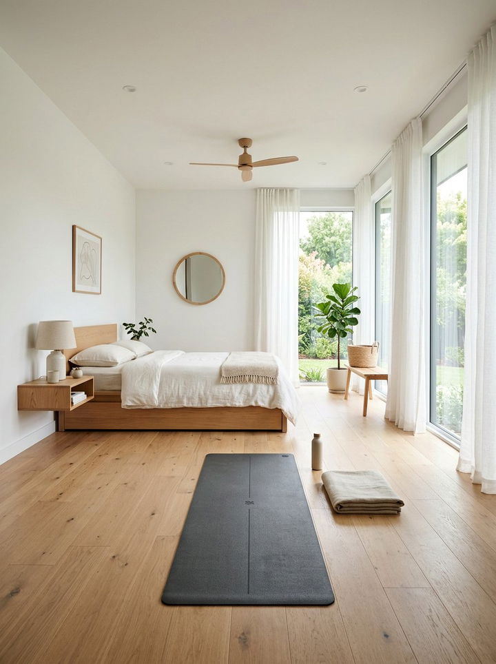 Minimalist Yoga Bedroom - 30 yoga bedroom ideas