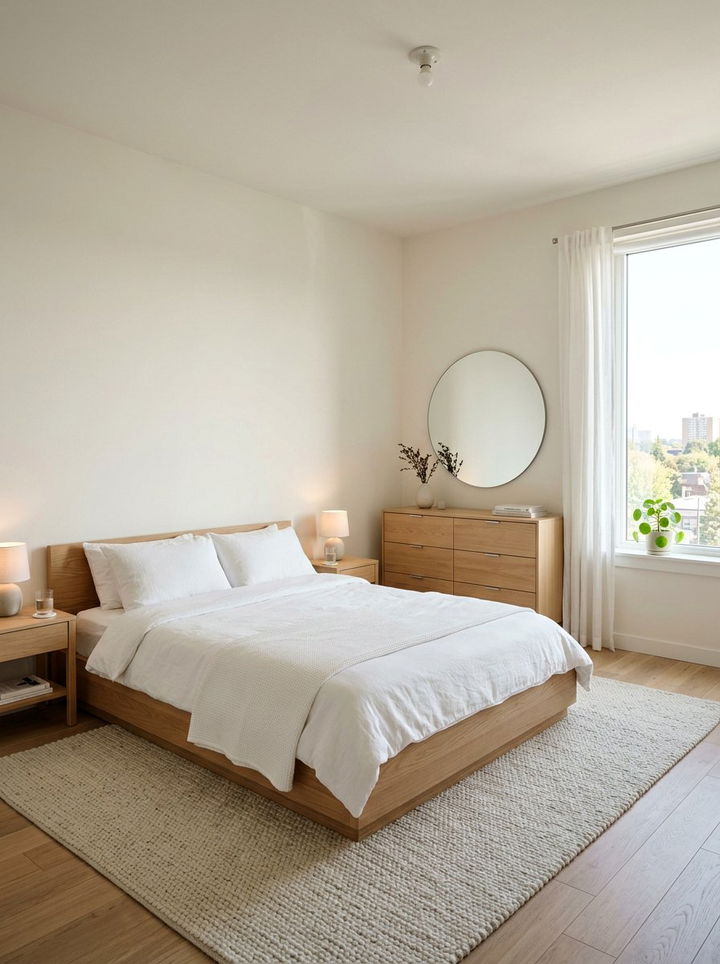 Minimalist apartment master suite - 30 apartment bedroom ideas