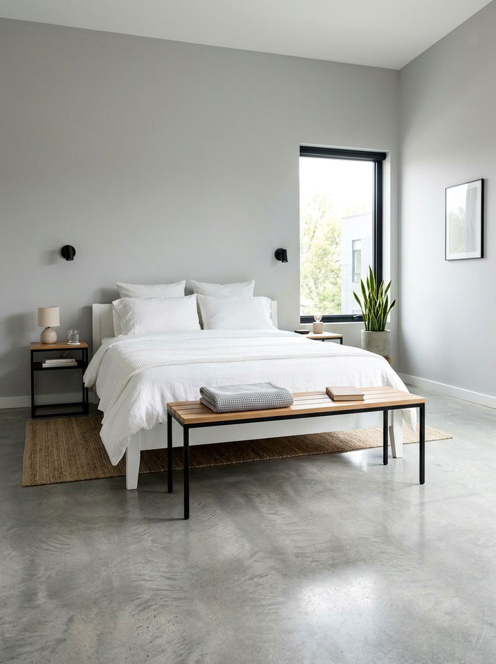 Minimalist bedroom bench - 30 bedroom with sitting area ideas