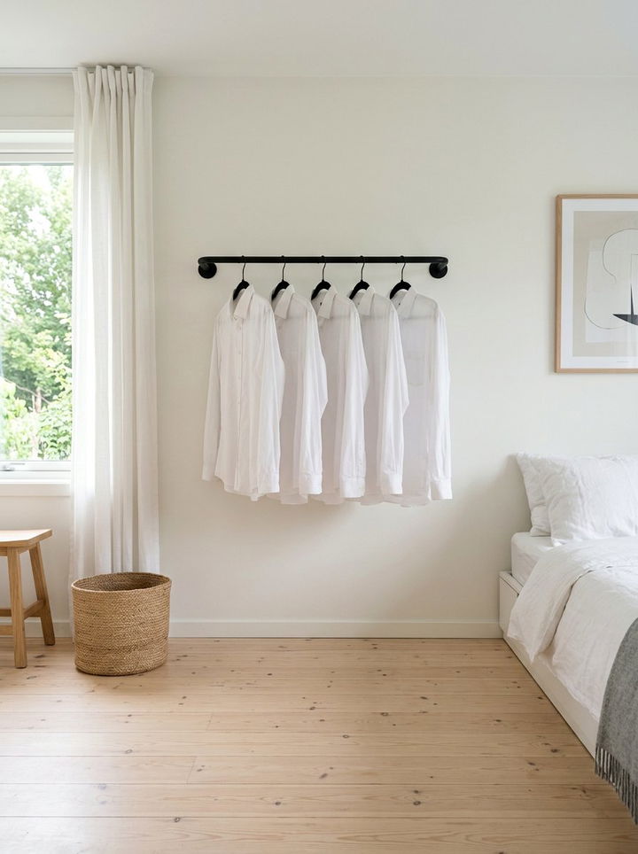 Minimalist bedroom velvet hanger rail - 30 bedroom velvet hangers