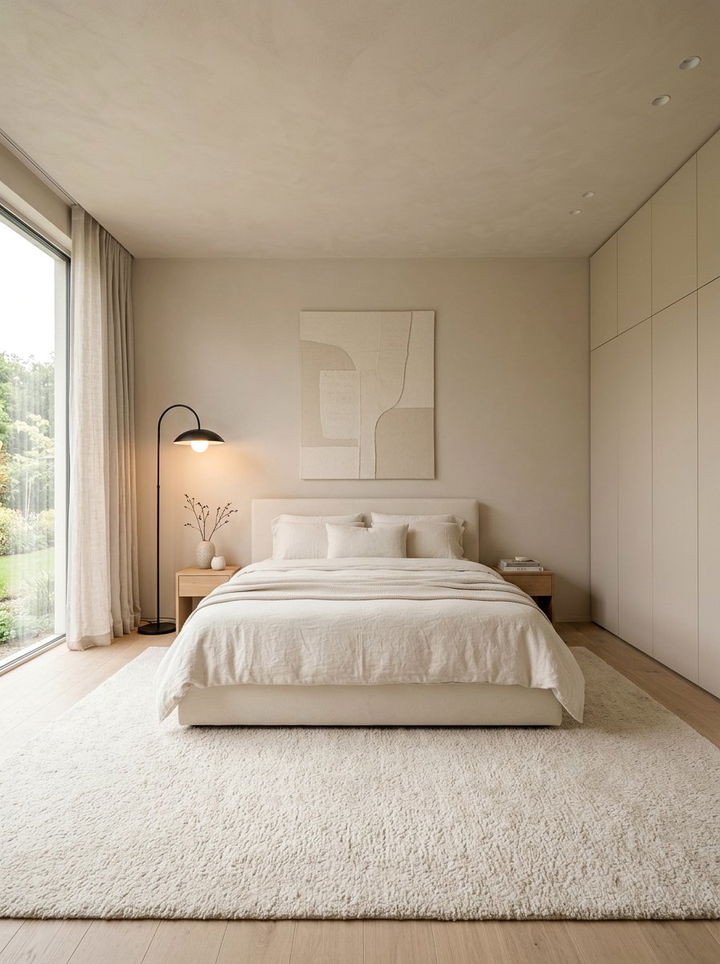 Minimalist beige bedroom - 30 bedroom beige walls