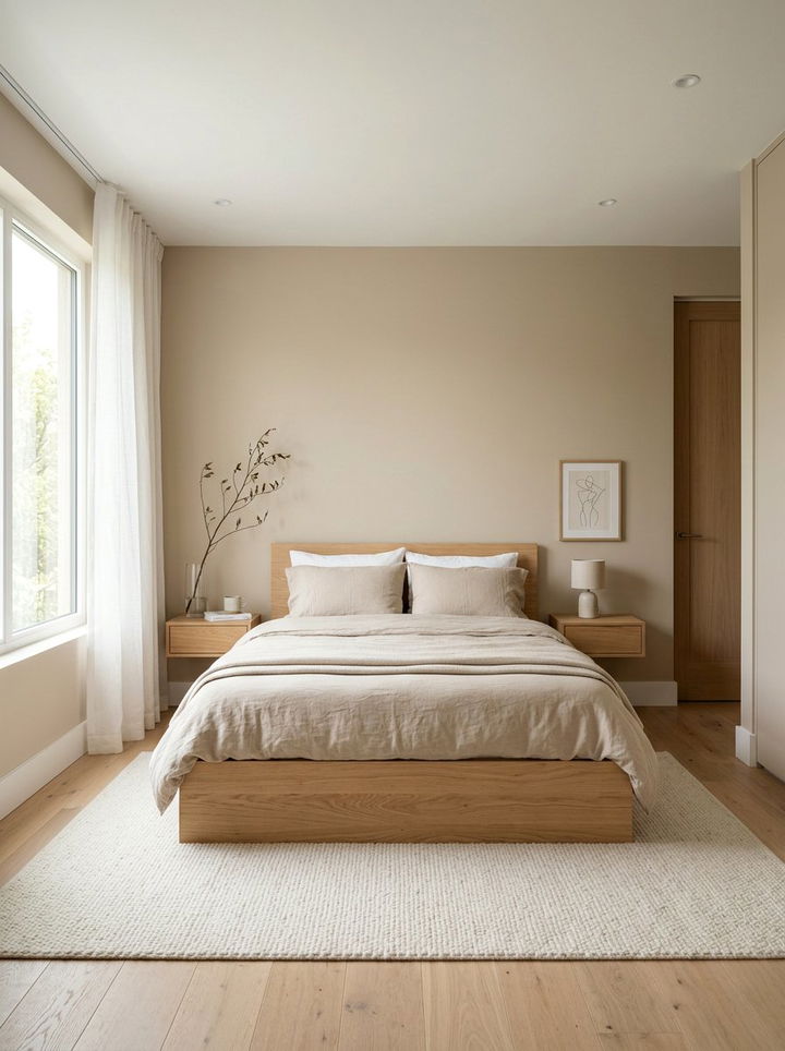 Minimalist beige bedroom - 30 rustic beige bedroom ideas