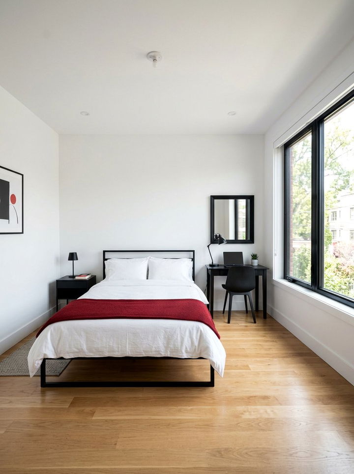 Minimalist black and red bedroom - 30 black and red bedroom color combo