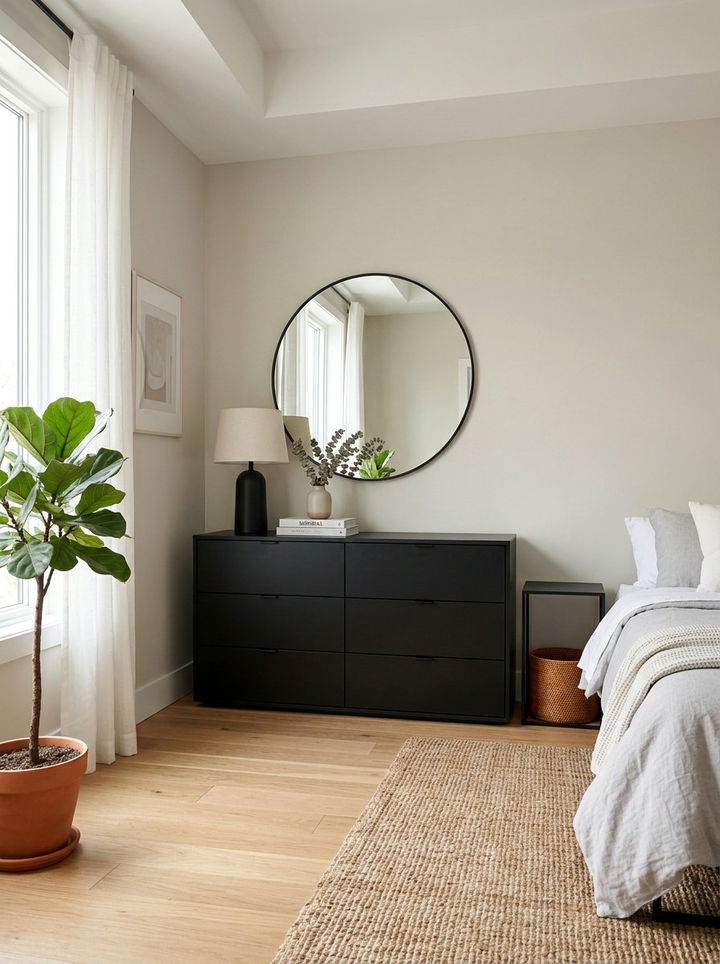 Minimalist black dresser bedroom - 30 bedroom black furniture ideas
