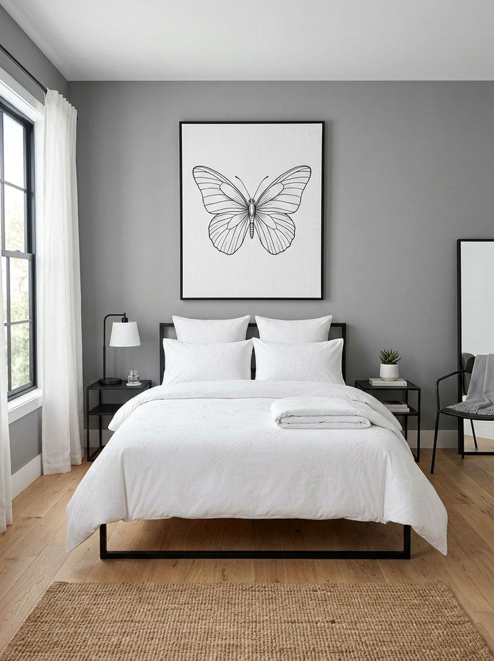 Minimalist butterfly bedroom - 30 butterfly bedroom ideas