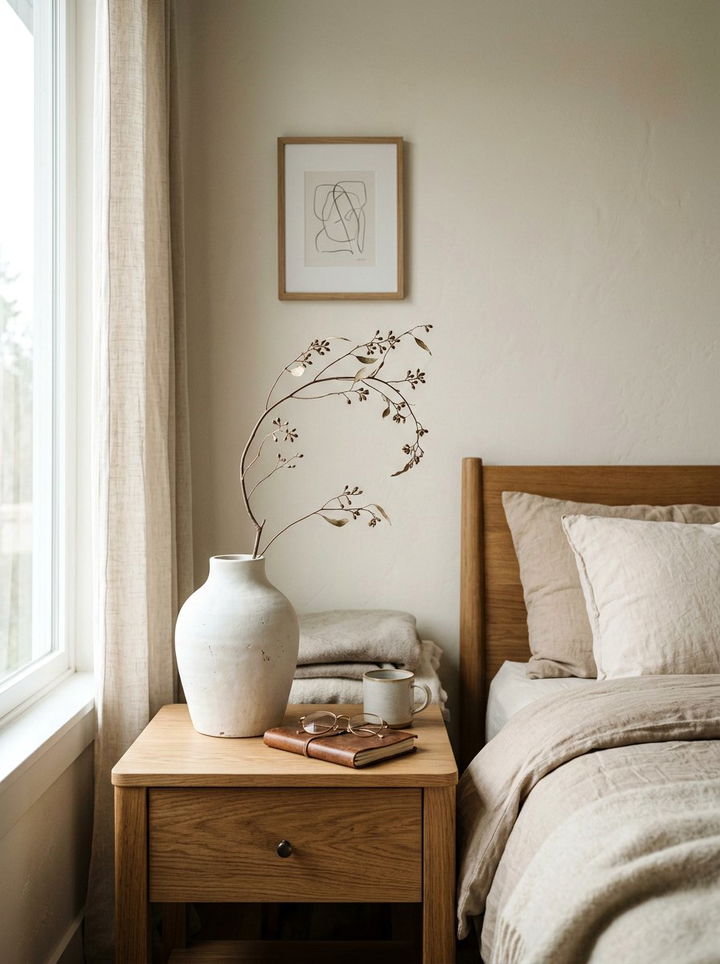 Minimalist ceramic vase - 30 Danish bedroom ideas