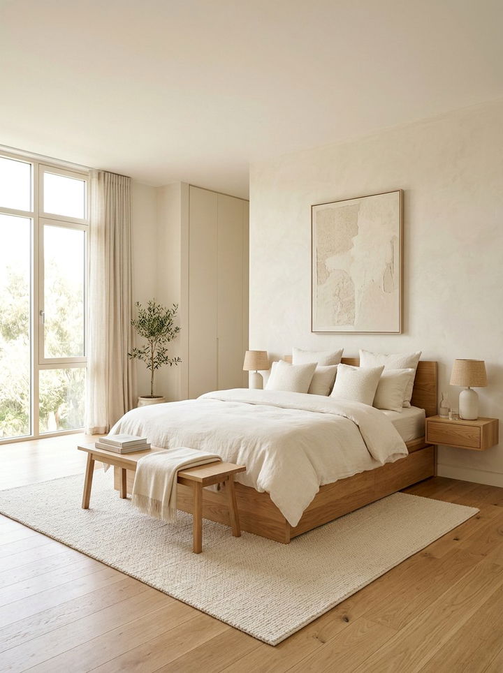 Minimalist cream bedroom - 30 modern cream bedroom ideas
