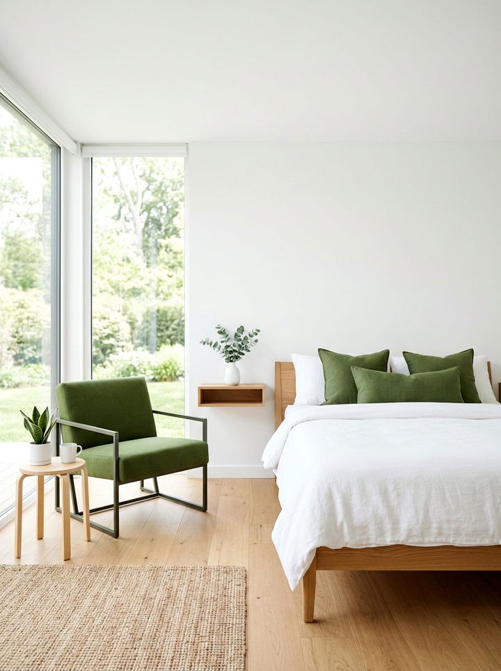 Minimalist green bedroom - 30 contemporary green bedroom ideas