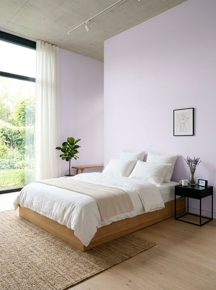 Minimalist lavender bedroom - 30 lavender bedroom ideas