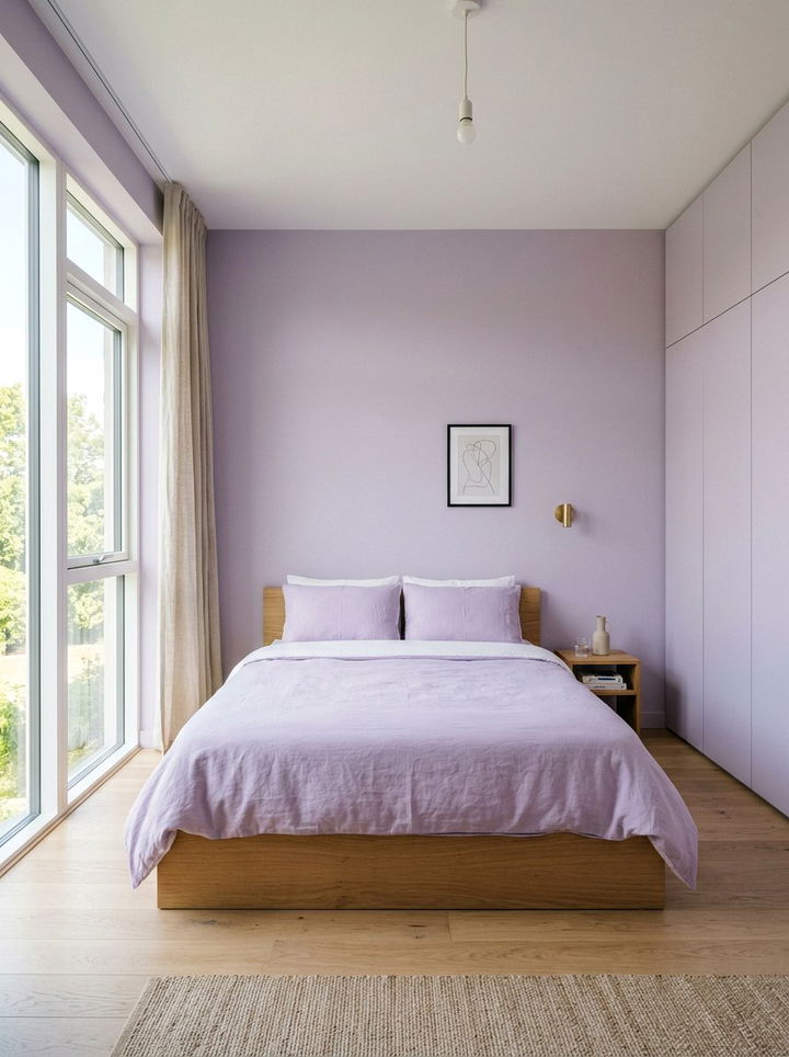 Minimalist lilac bedroom - 30 lilac bedroom ideas