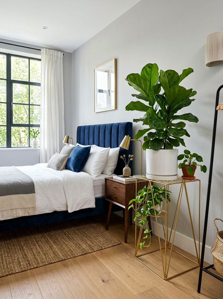 Minimalist metal plant stand - 30 bedroom plant stands