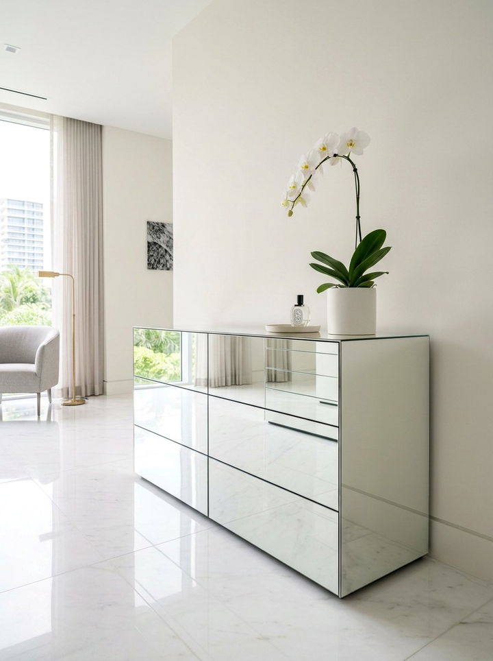 Minimalist mirrored dresser - 30 bedroom mirrored dressers