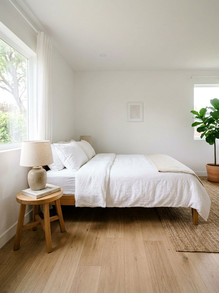 Minimalist nightstand setup - 30 cheap bedroom ideas