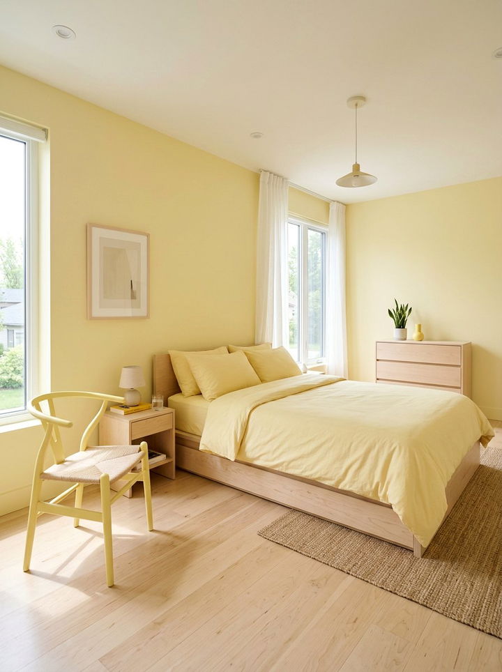 Minimalist pastel yellow bedroom - 30 pastel yellow bedroom ideas