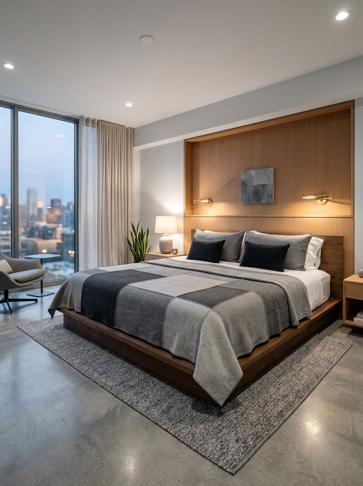 Minimalist patchwork coverlet - 30 patchwork bedroom ideas