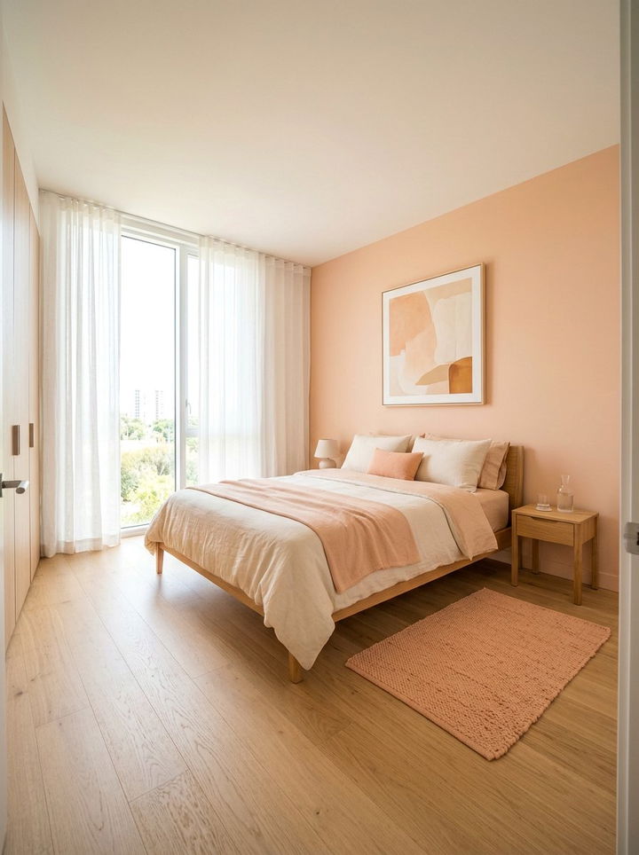 Minimalist peach bedroom - 30 peach bedroom ideas