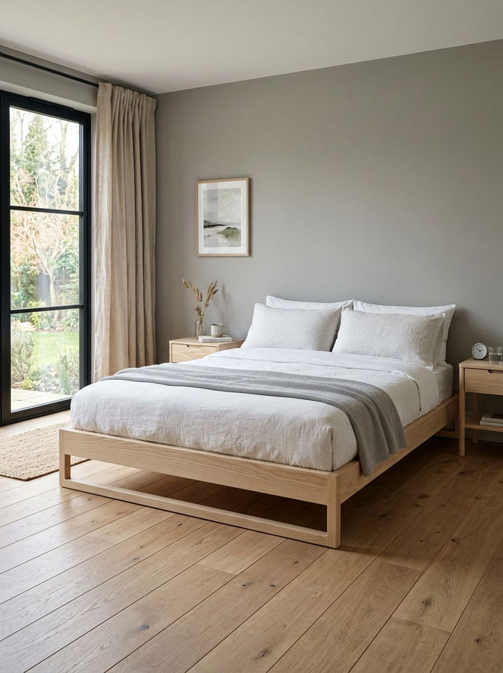 Minimalist platform bed - 30 Danish bedroom ideas
