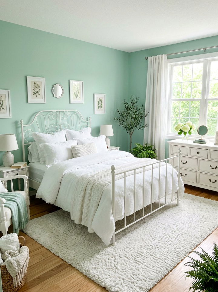Mint Green And White Bedroom - 30 mint green bedroom ideas