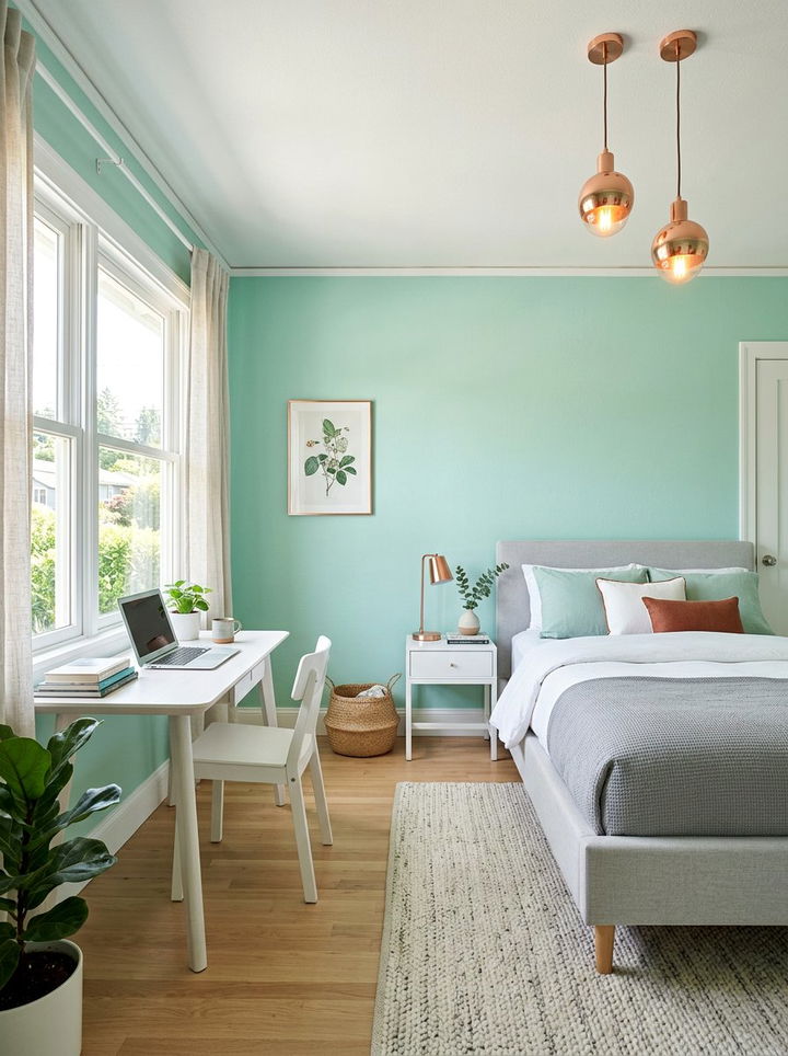 Mint Green Bedroom - 30 bedroom paint ideas