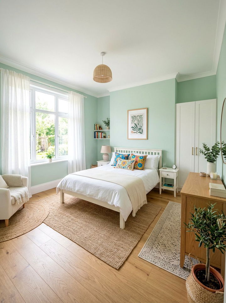 Mint Green Bedroom - 30 bohemian green bedroom ideas
