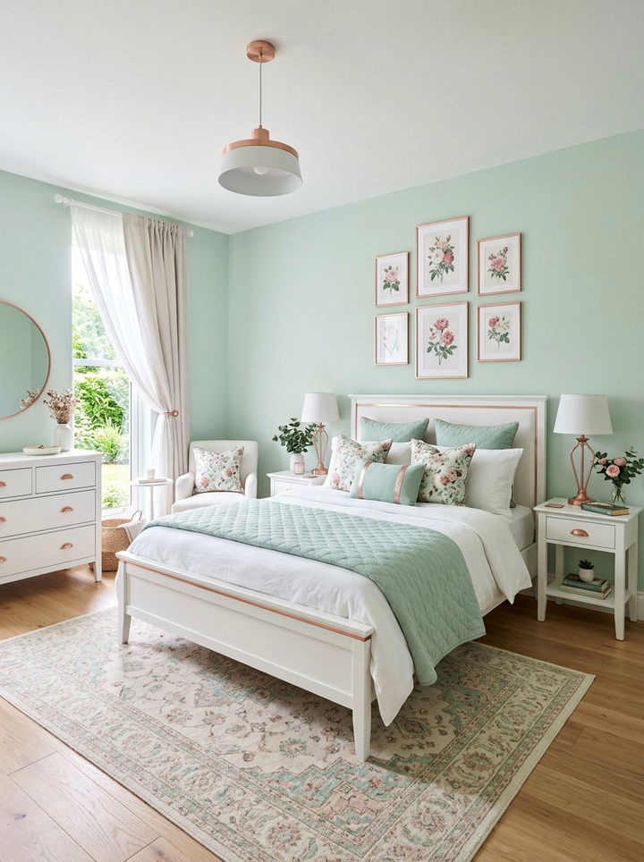 Mint Green Bedroom - 30 energizing bedroom color ideas