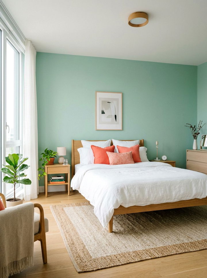 Mint Green Bedroom Wall - 30 colorful bedroom accent wall ideas