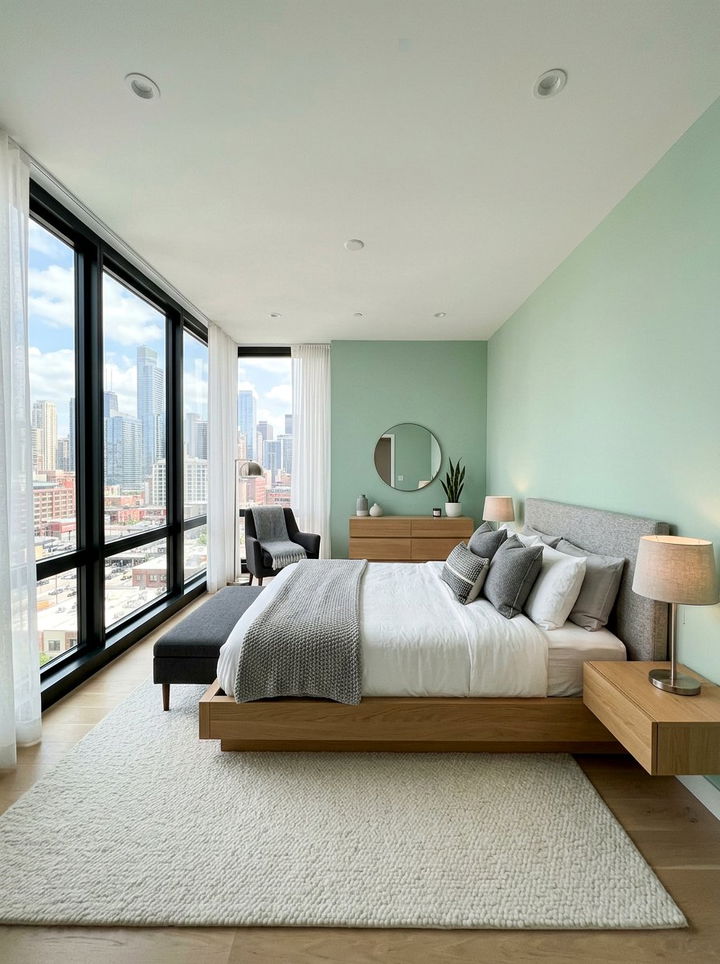 Mint Green Modern Bedroom - 30 pastel green bedroom ideas