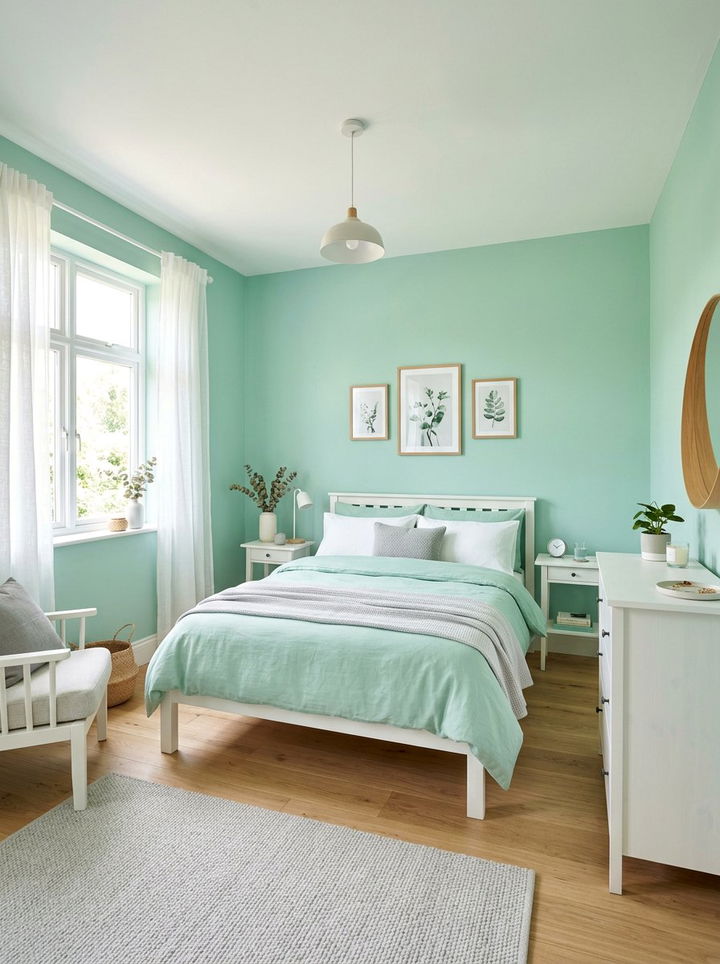 Mint Green Scandinavian Bedroom - 30 scandinavian green bedroom ideas