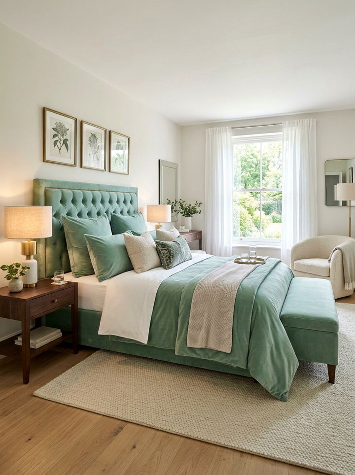Mint Green Velvet Bedroom - 30 mint green bedroom ideas