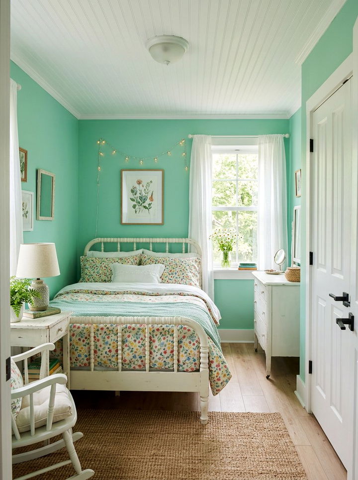 Mint Green Vibe - 30 calming bedroom color ideas