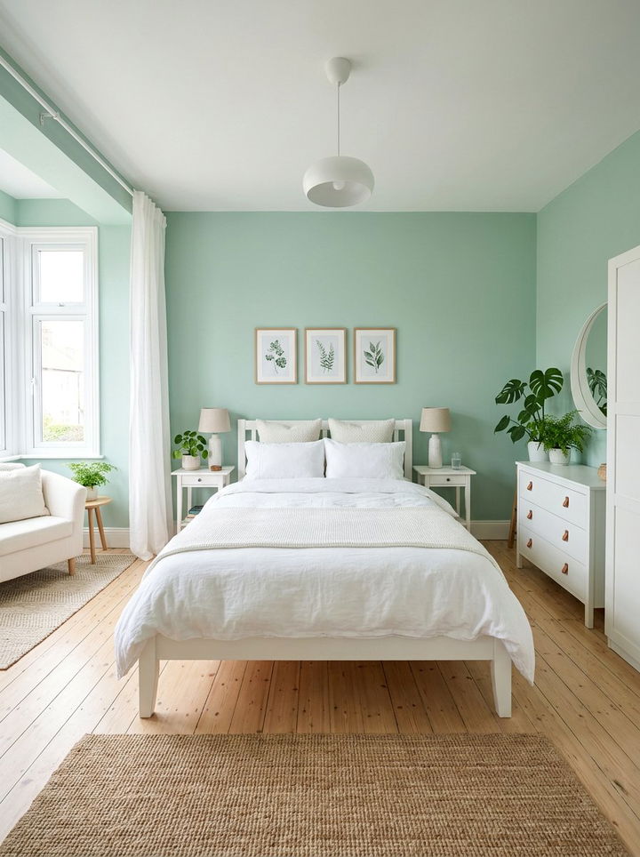 Mint green bedroom - 30 modern bedroom color ideas