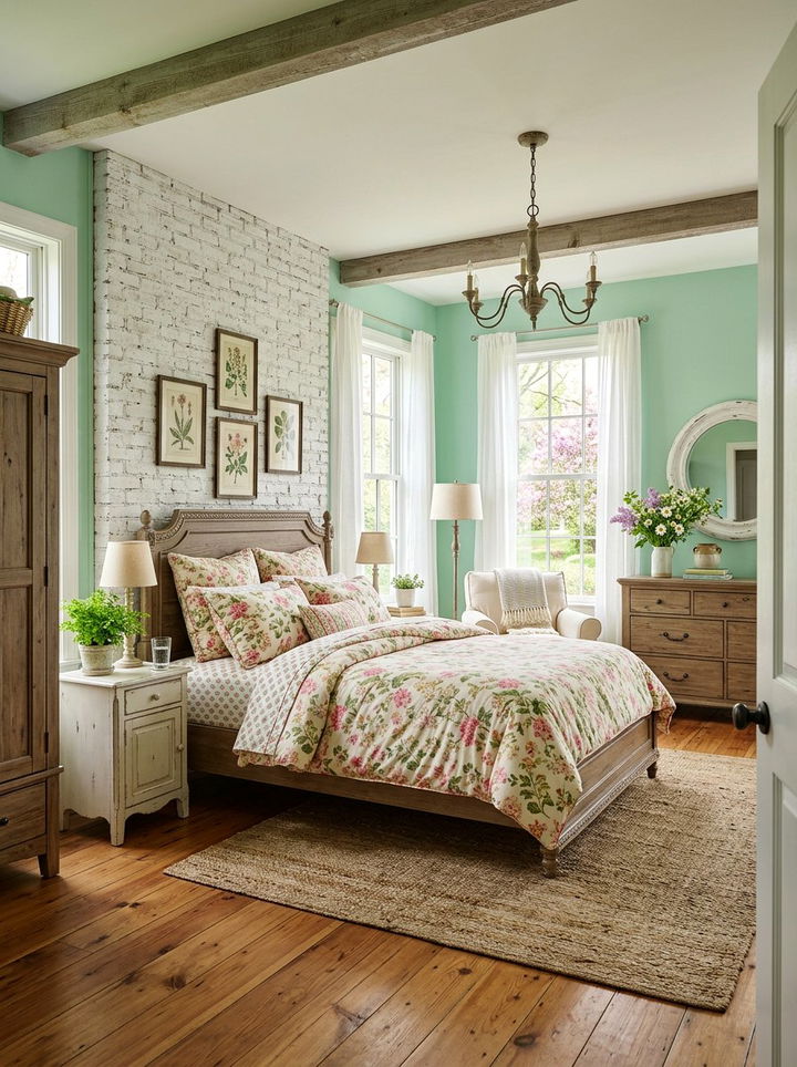 Mint green bedroom - 30 spring inspired bedroom color ideas