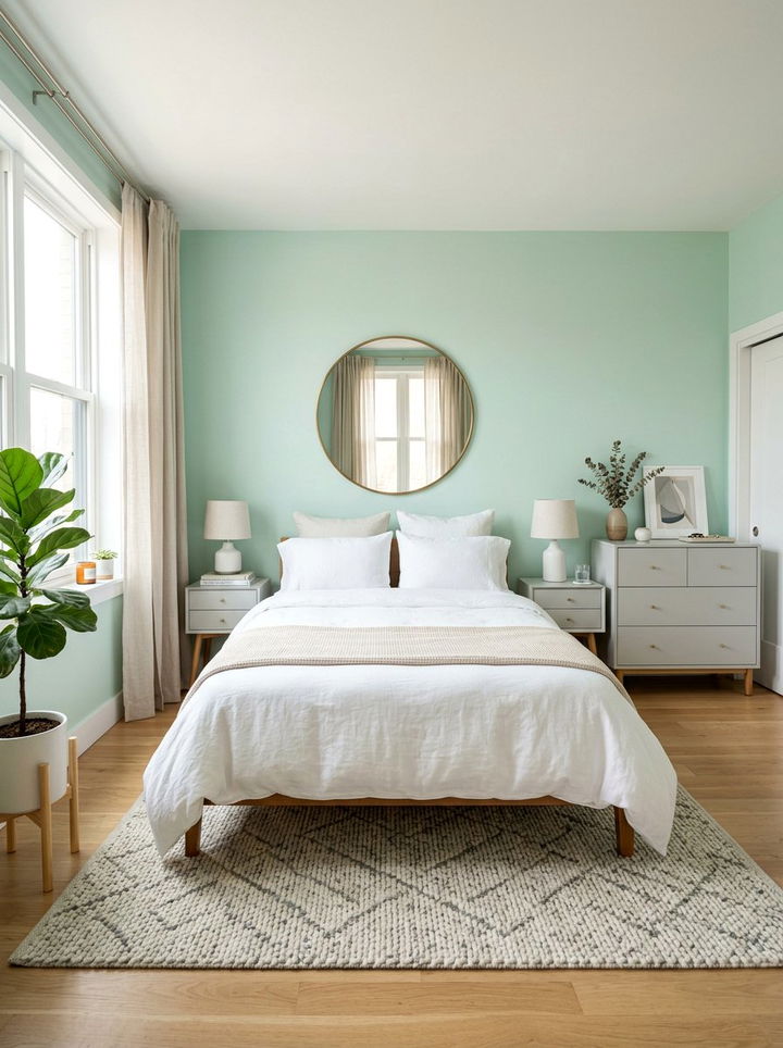 Mint green bedroom - 30 colorful bedroom ideas