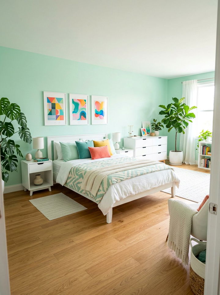 Mint green bedroom - 30 contemporary green bedroom ideas