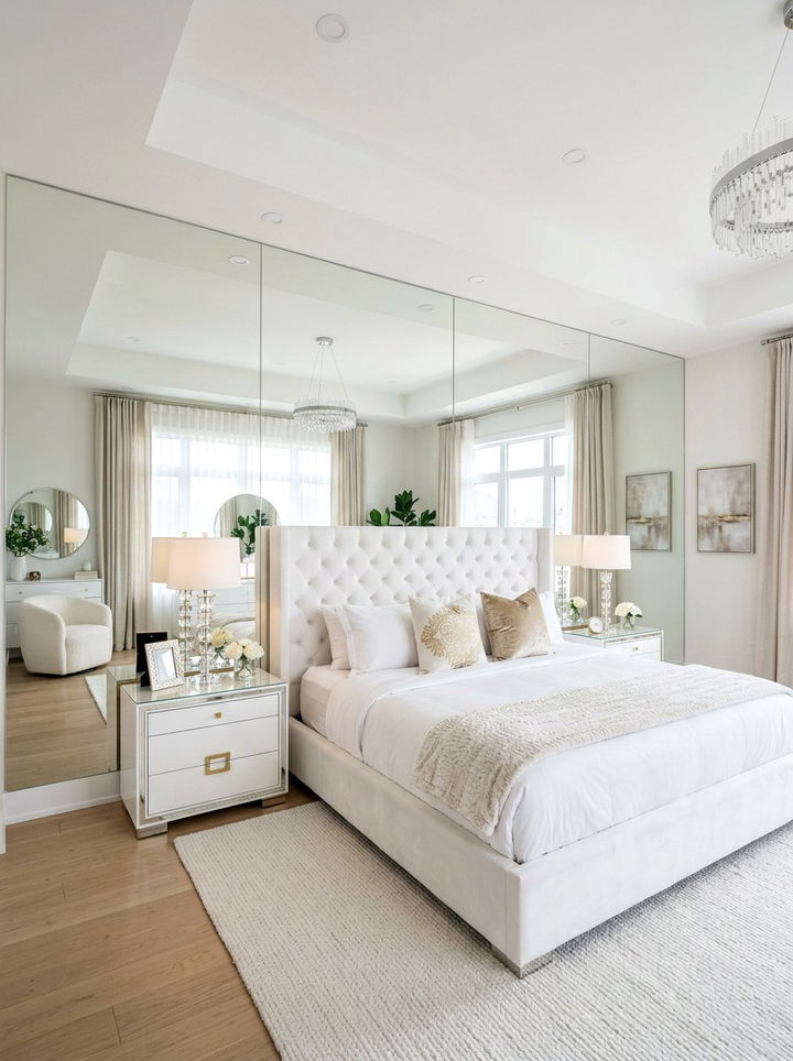 Mirror Accent Wall - 30 bedroom accent walls