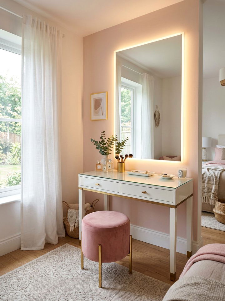 Mirror Backlighting - 30 bedroom accent lighting ideas