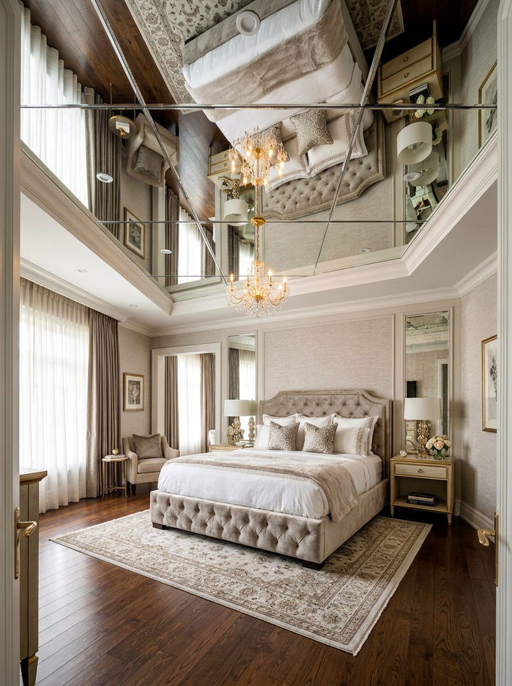 Mirror Ceiling - 30 bedroom ceiling designs