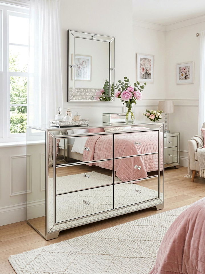 Mirror Finish Dresser - 30 bedroom modern dressers