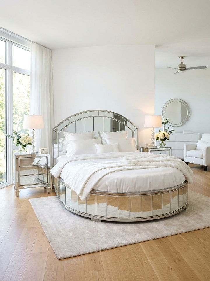 Mirror Frame Round Bed - 30 bedroom round beds