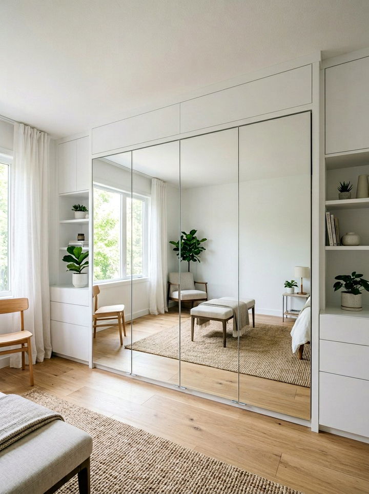 Mirror Murphy Bed Wall - 30 bedroom murphy bed ideas