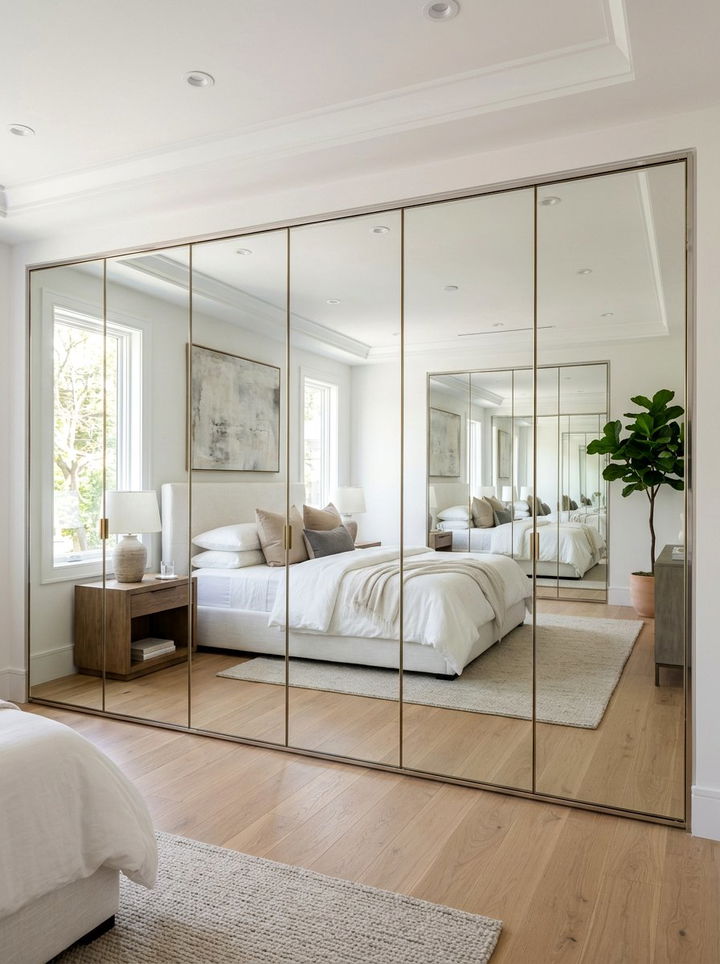 Mirror Wall - 30 small bedroom ideas