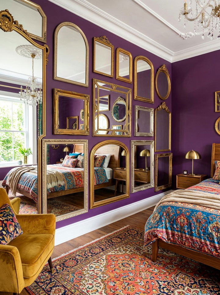 Mirror Wall Bedroom - 30 maximalist bedroom ideas