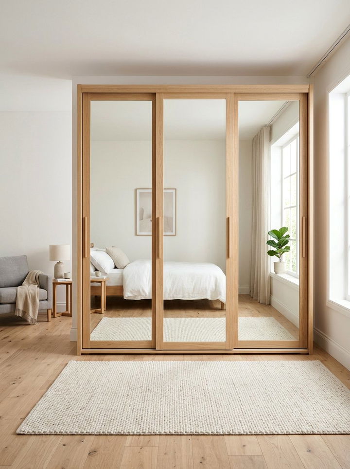 Mirror Wardrobe - 30 bedroom compact furniture ideas