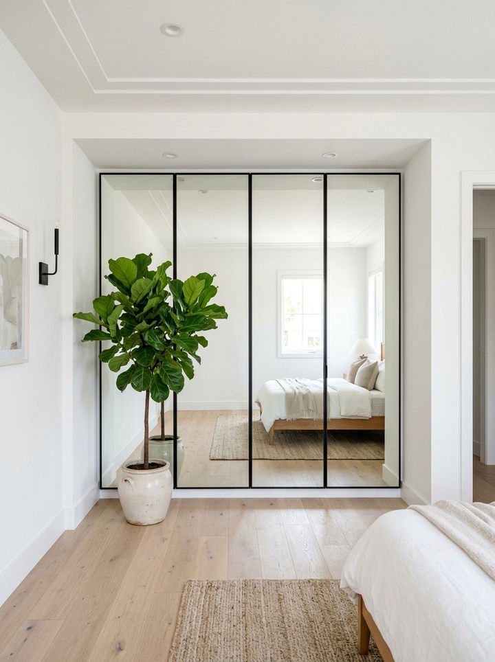 Mirrored Alcove - 30 bedroom alcove ideas